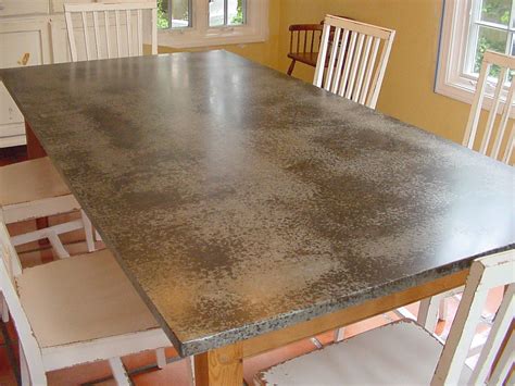 sheet metal for table top|zinc table top ideas.